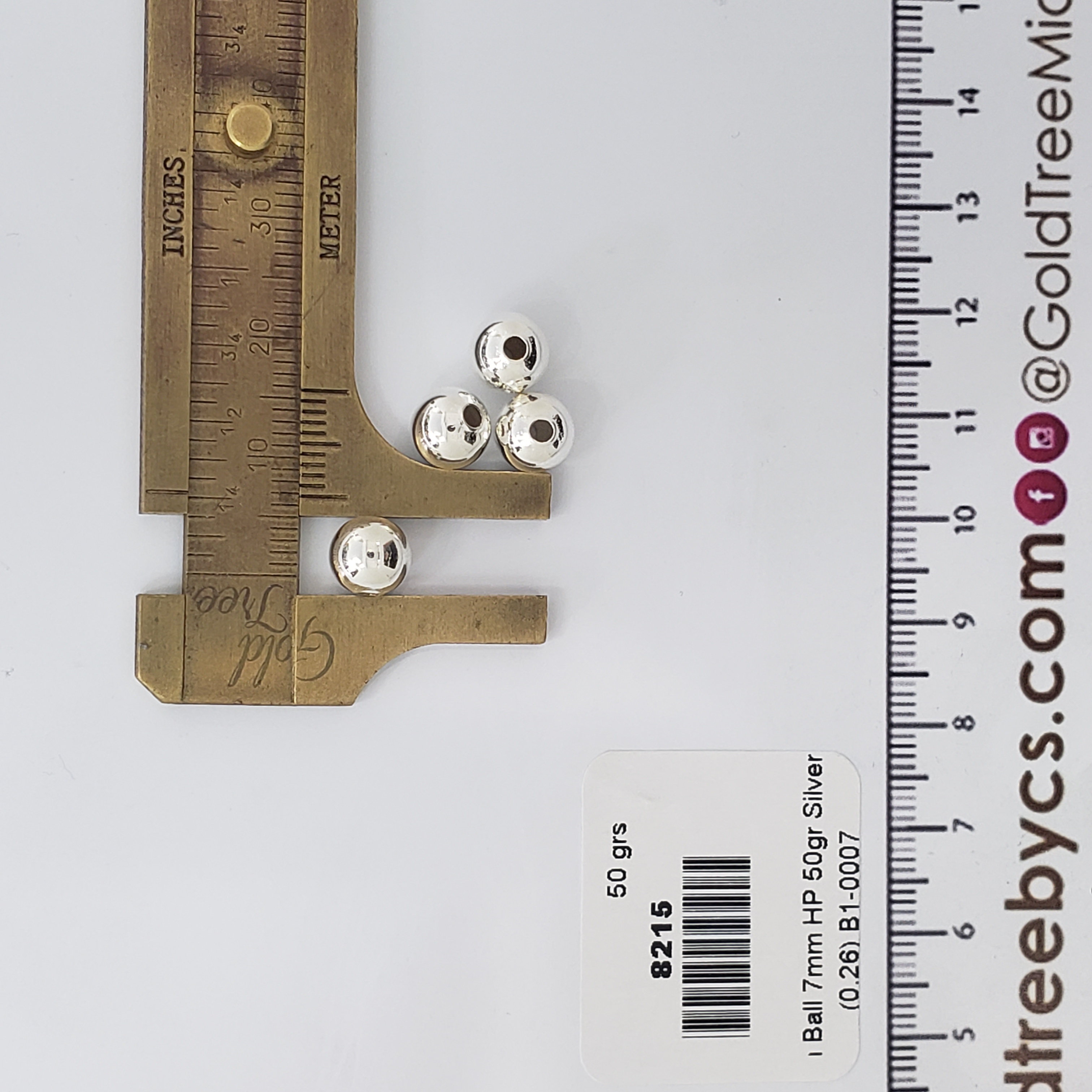 8215 7mm Small Hole Smooth Round Beads