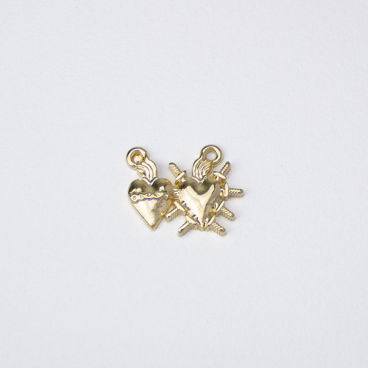 17279 Golden Dual Heart Pendant