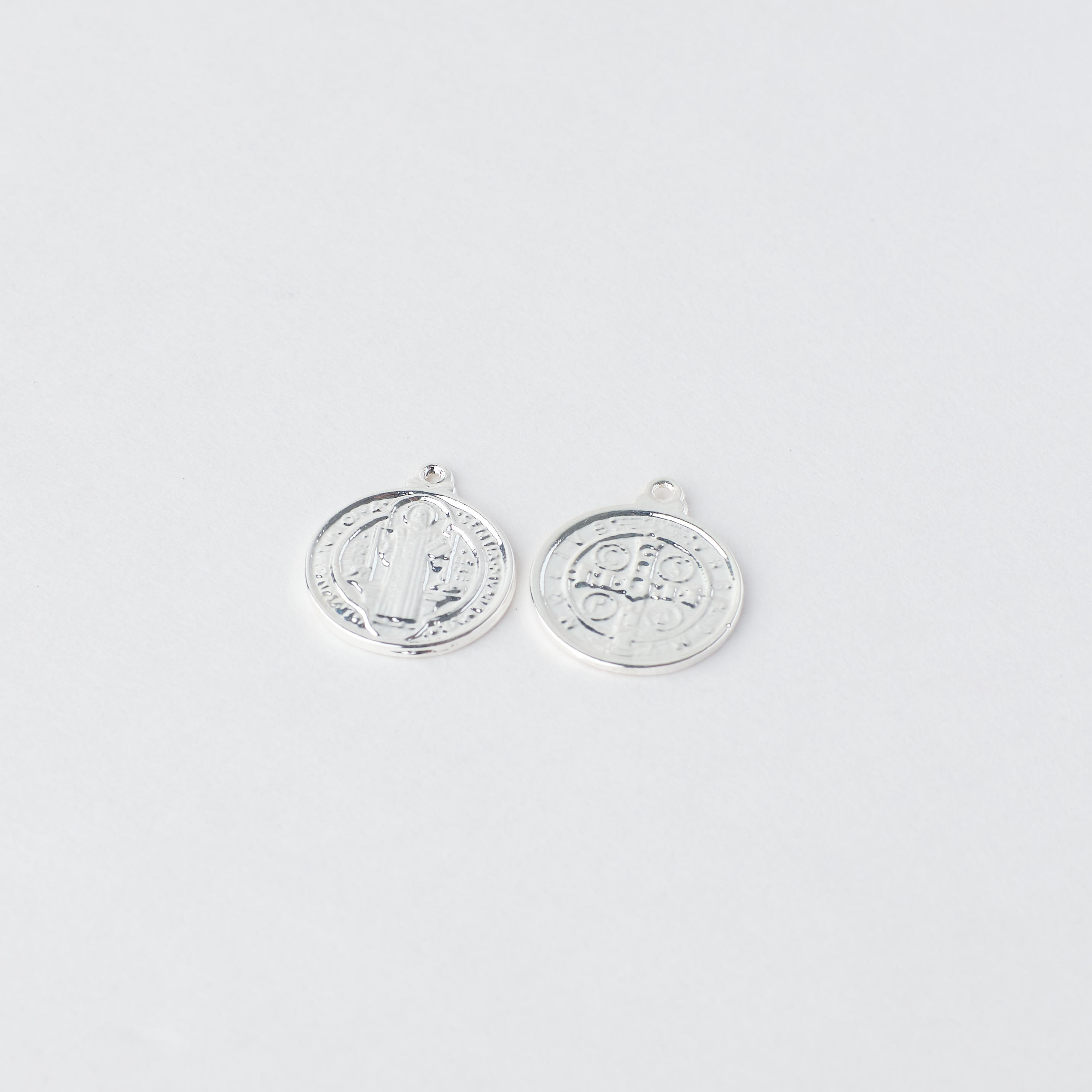 3534 Silver Medal St Benedict Pendant 15mm