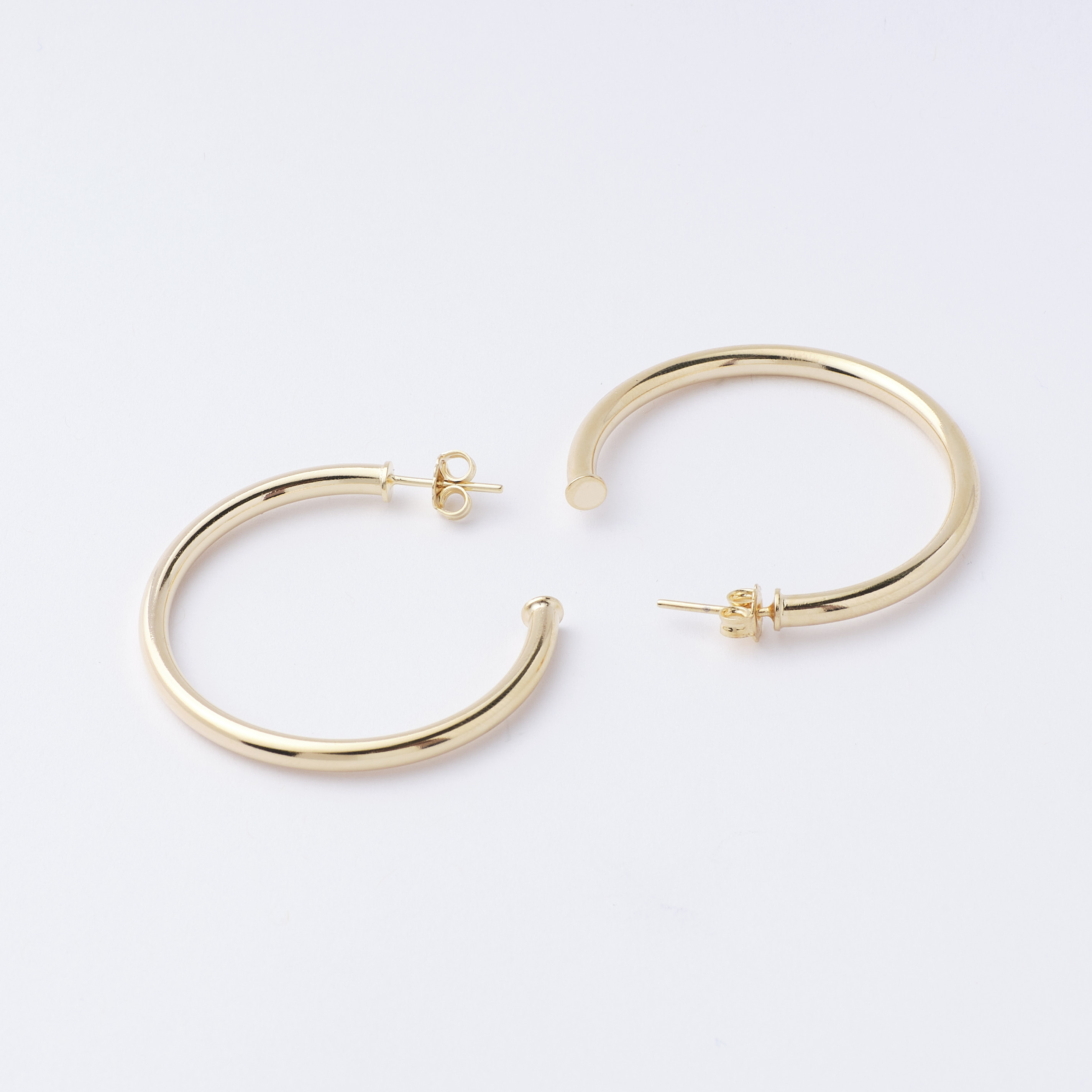 6981 40x3mm Gold Earrings Hoops